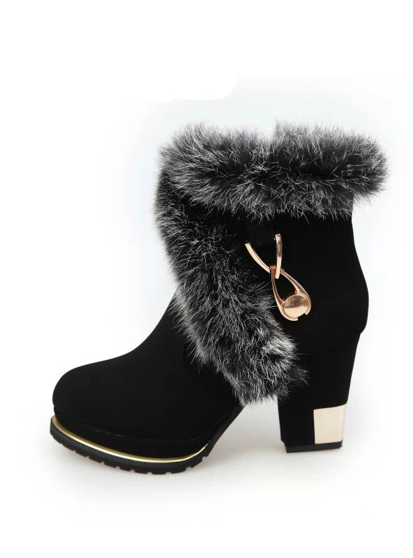 Women Boots High Heels Ankle Boots Platform