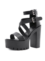 Women's Super Thick Heel Fishmouth Sandals