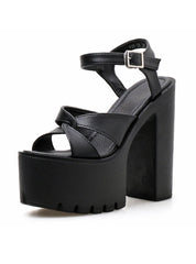 Roman Buckles Thick Heels Thick Soles Sandal