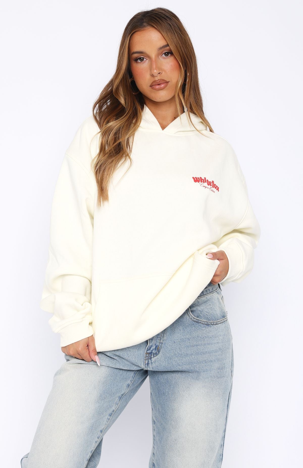 High Above Oversized Hoodie Cream