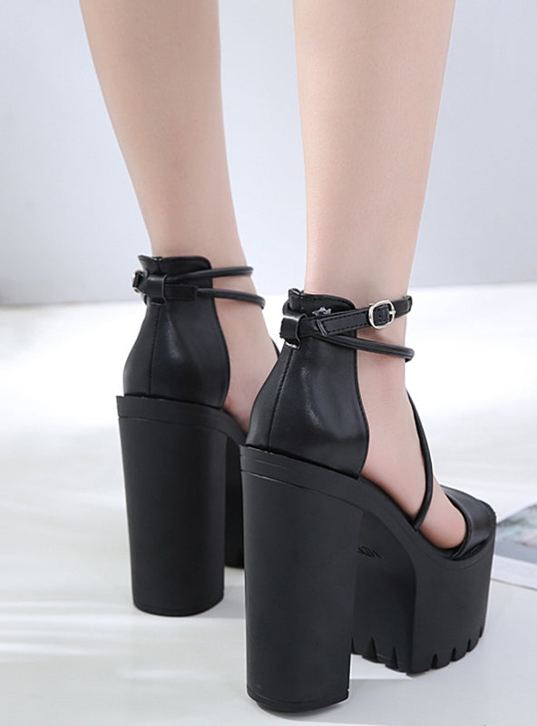 Cross-strap Waterproof Platform Sandals