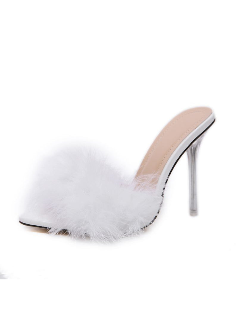 Pointed Shallow-mouth Thin High-heeled Slippers