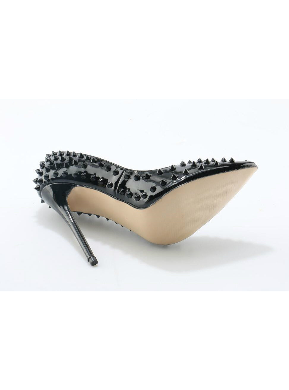 Stiletto Heels Pump Black Patent Leather Heels Spikes