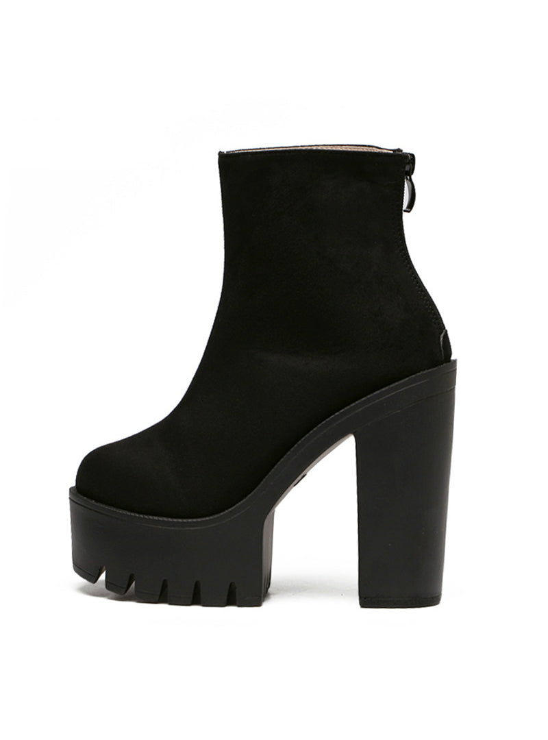 Soft Leather Woman Party Shoes Ankle Boots High Heels