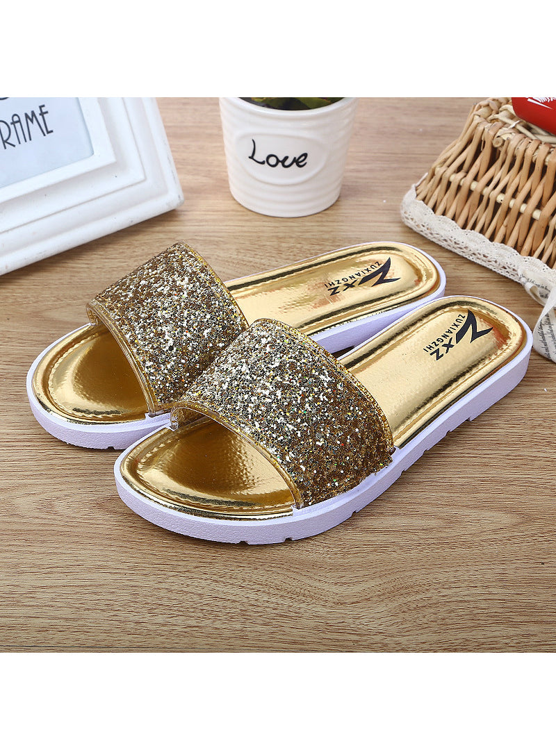 Casual Sandals Slipper Sequins Beach Flat