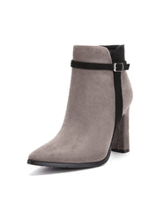 Women's Pointed Stiletto Suede High Heels Boots