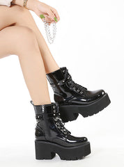 Women's Thick Bottom Thick Chain Fried Street High Heel