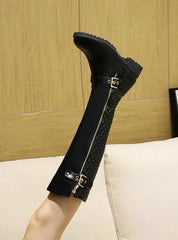 Fashion Belt Buckle Tall Women's Boots