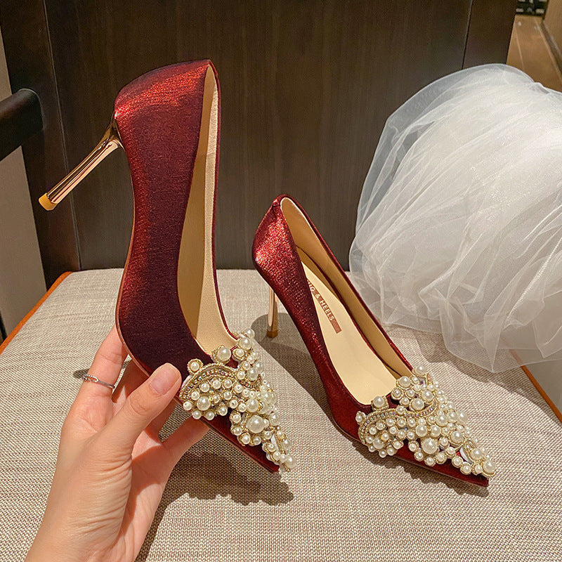 Pointed Stiletto Heels Wedding Shoes