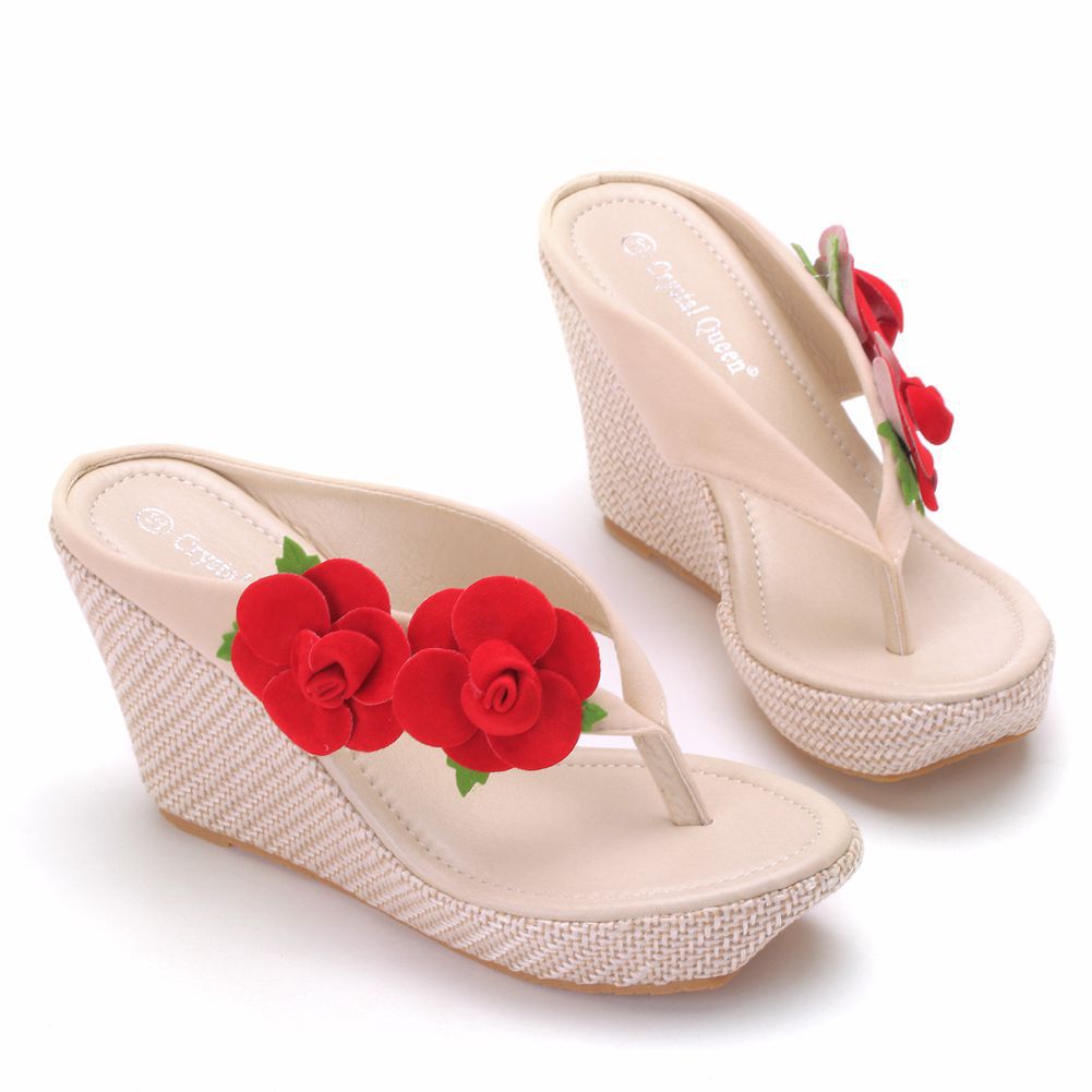 Bohemian Waterproof Platform Wedge Slippers