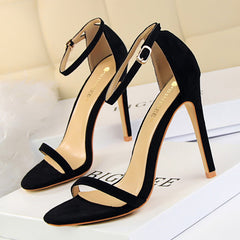 Suede Super High Heel Sandals