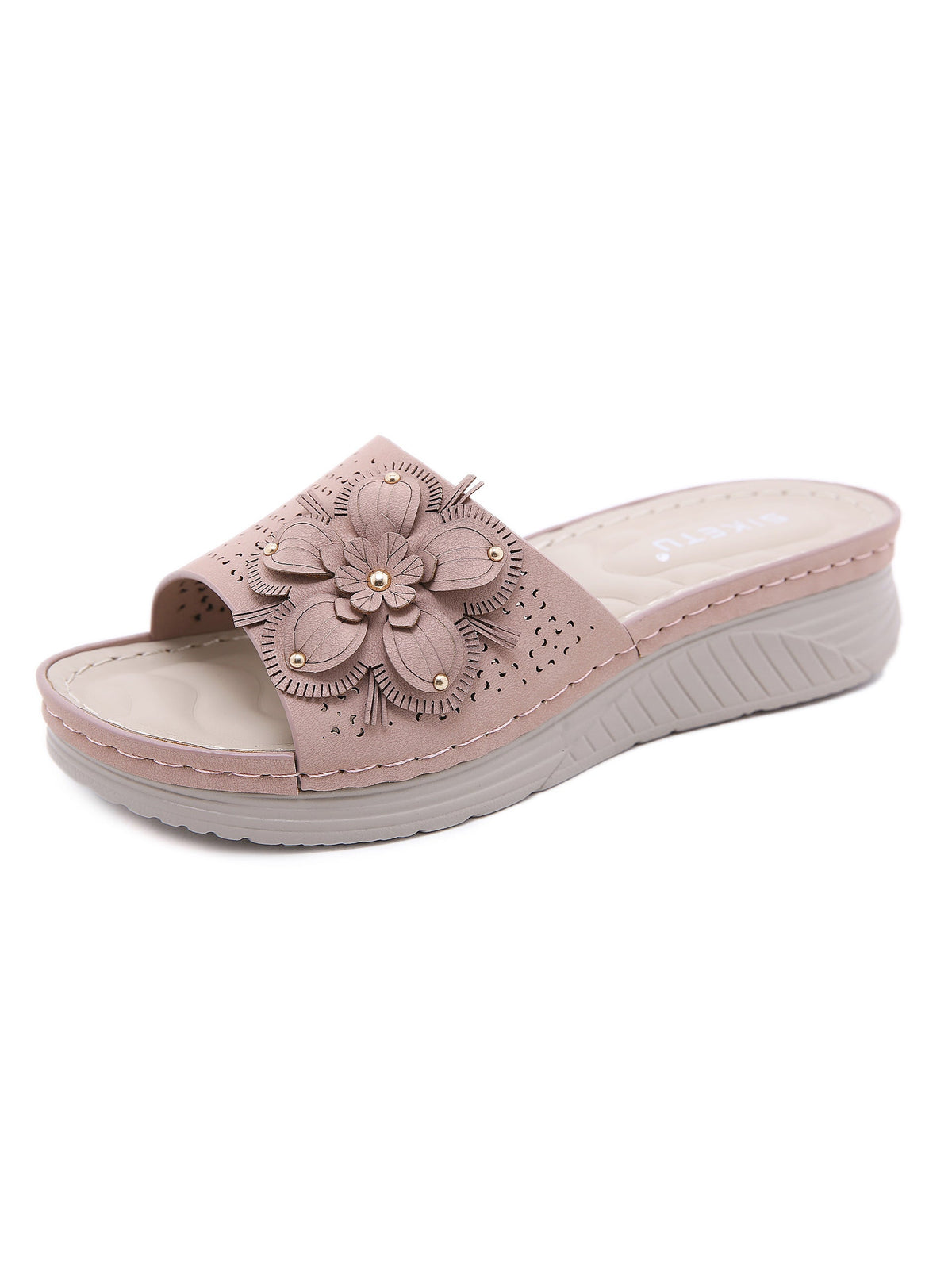 Casual Flower Wedges Large Size Slippers