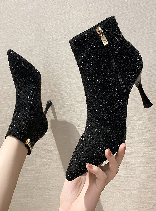 Stiletto Heels Pointed Fashion Boots