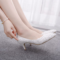 Lace Stiletto Heels High Heels Shoes