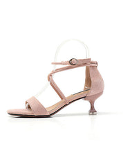 Square Toe Crossed Buckles Sandals