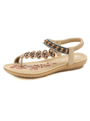 Bohemian Beaded Retro Rrhinestone Toe Sandals