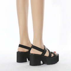 Thick Sponge Cake High Heel Sandals