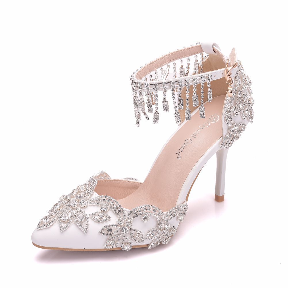 Rhinestone Stiletto Pointed Sandals