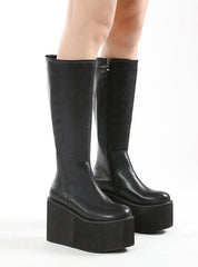 Sponge Cake Thick-soled Wedge Heel Boots High Boots