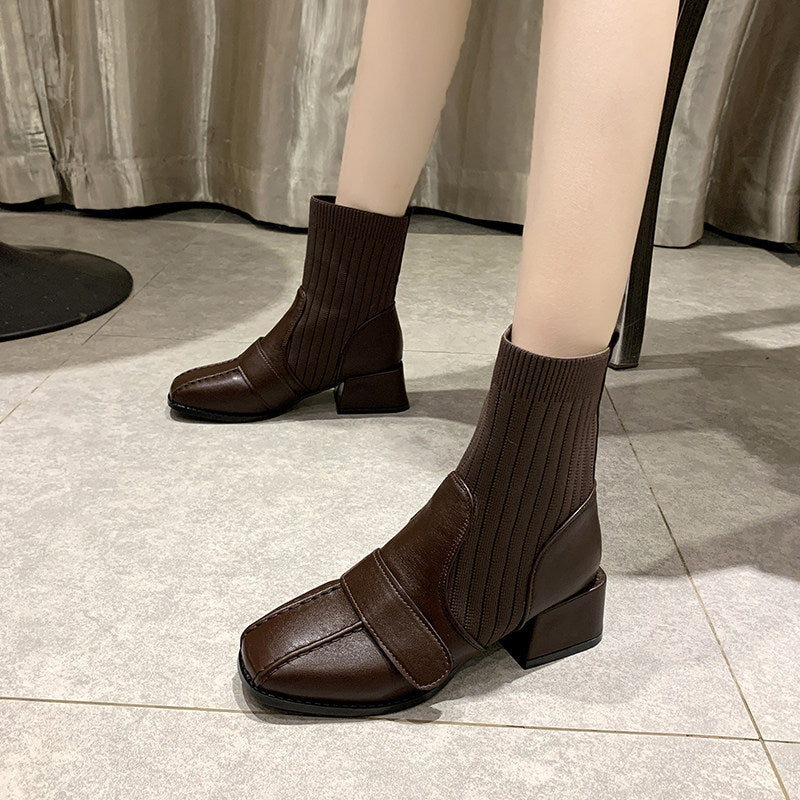 Women's Heightened British Socks Booties