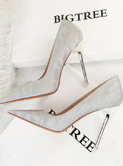 Shallow Pointed Stiletto High Heels