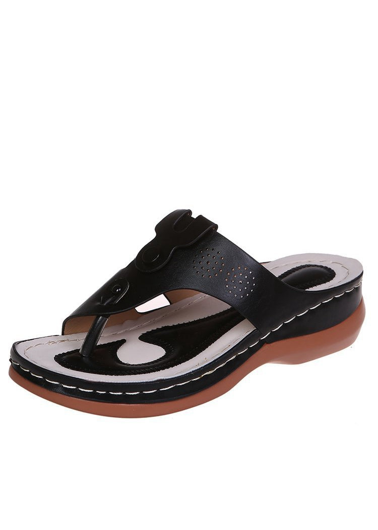 Clip Toe Slope Heel Hollow Sandals Girl