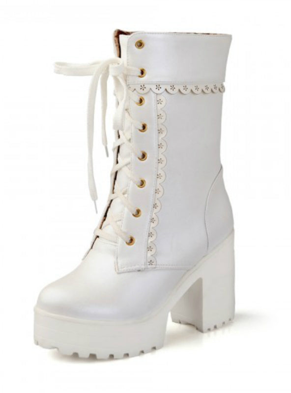 Students Soft Sister Lolita High-heeled Boots