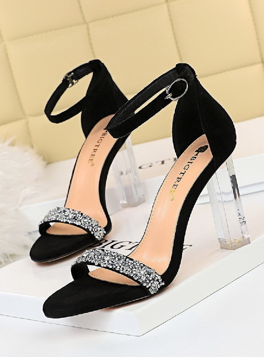 Women Transparent Rhinestones Sandals