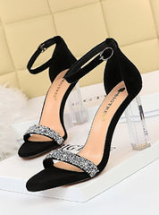 Women Transparent Rhinestones Sandals