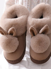 Winter Cotton Slippers Rabbit Ear Home Indoor Slippers