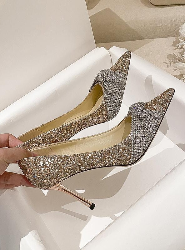 Diamond Stilettos Pointed Heels