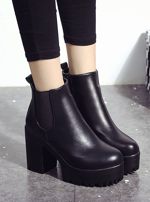 Women Boots Platform High Heels Ankle Boots