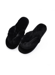 Women House Slippers Faux Fur Fashion Warm Shoes