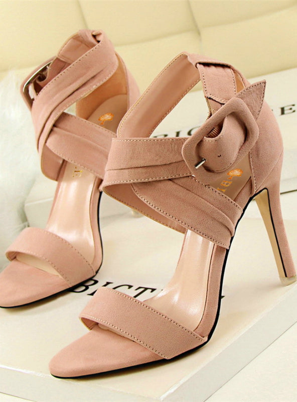 Sexy Cross-tied Belt Buckle Women Sandal