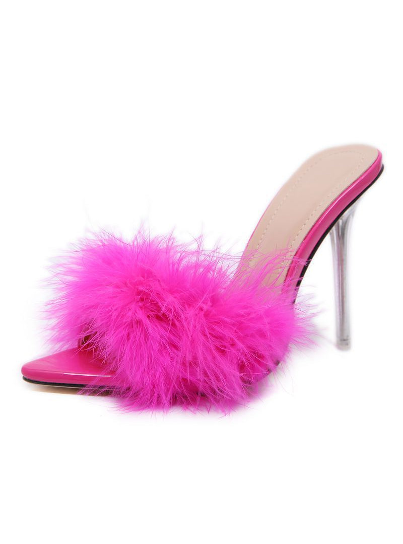 Pointed Shallow-mouth Thin High-heeled Slippers