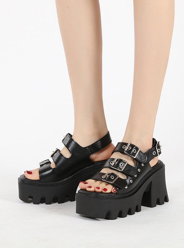 Women's Raised Open Toe Rubber Rivets Sandals