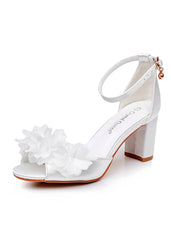 7 cm Fishmouth High Heel Flower Sandals