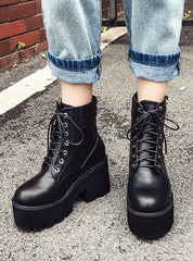 Round-headed Muffin Platform Martin Boots