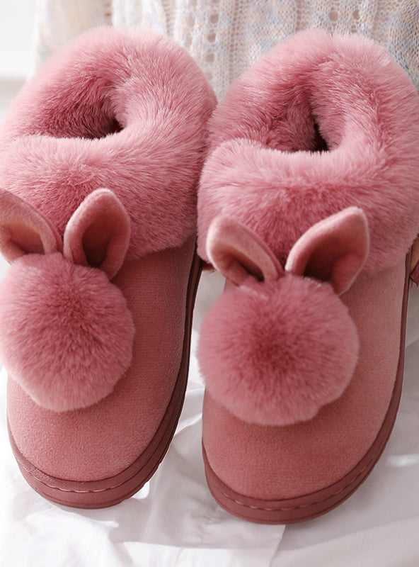 Winter Cotton Slippers Rabbit Ear Home Indoor Slippers