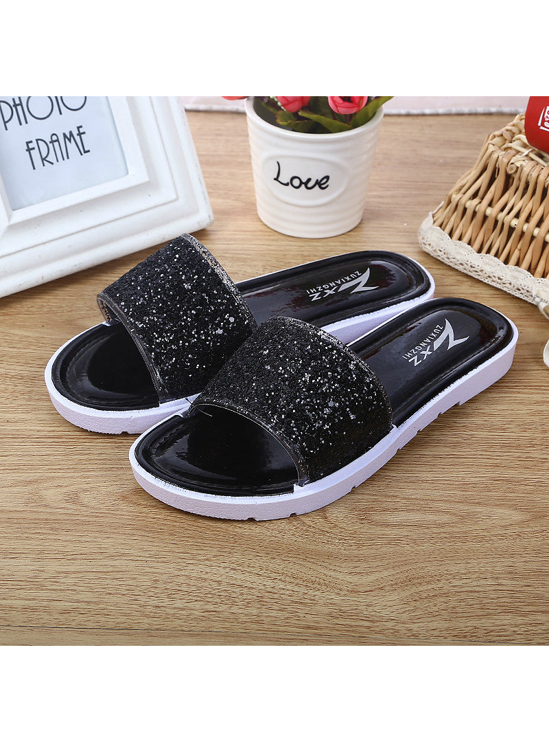 Casual Sandals Slipper Sequins Beach Flat