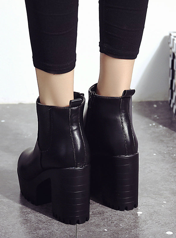 Women Boots Platform High Heels Ankle Boots