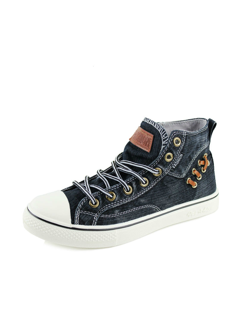 High Top Canvas Sneakers Shoes Denim Ankle