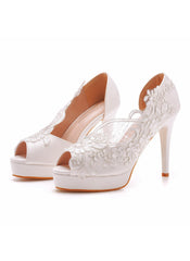 Fish-billed Stiletto Heels Sandals Wedding Shoes