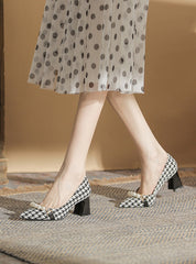 Houndstooth Pointed Shallow Heels