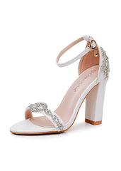 11cm Thick-heeled Round Head Sandals