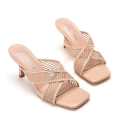 Square Head High Heel Sandals Slippers