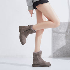 Warm Snow Short Cotton Zipper Martin Boots