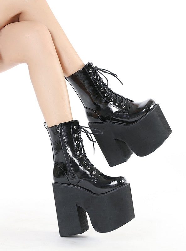 Women Ultra-High Heel Martin Boots