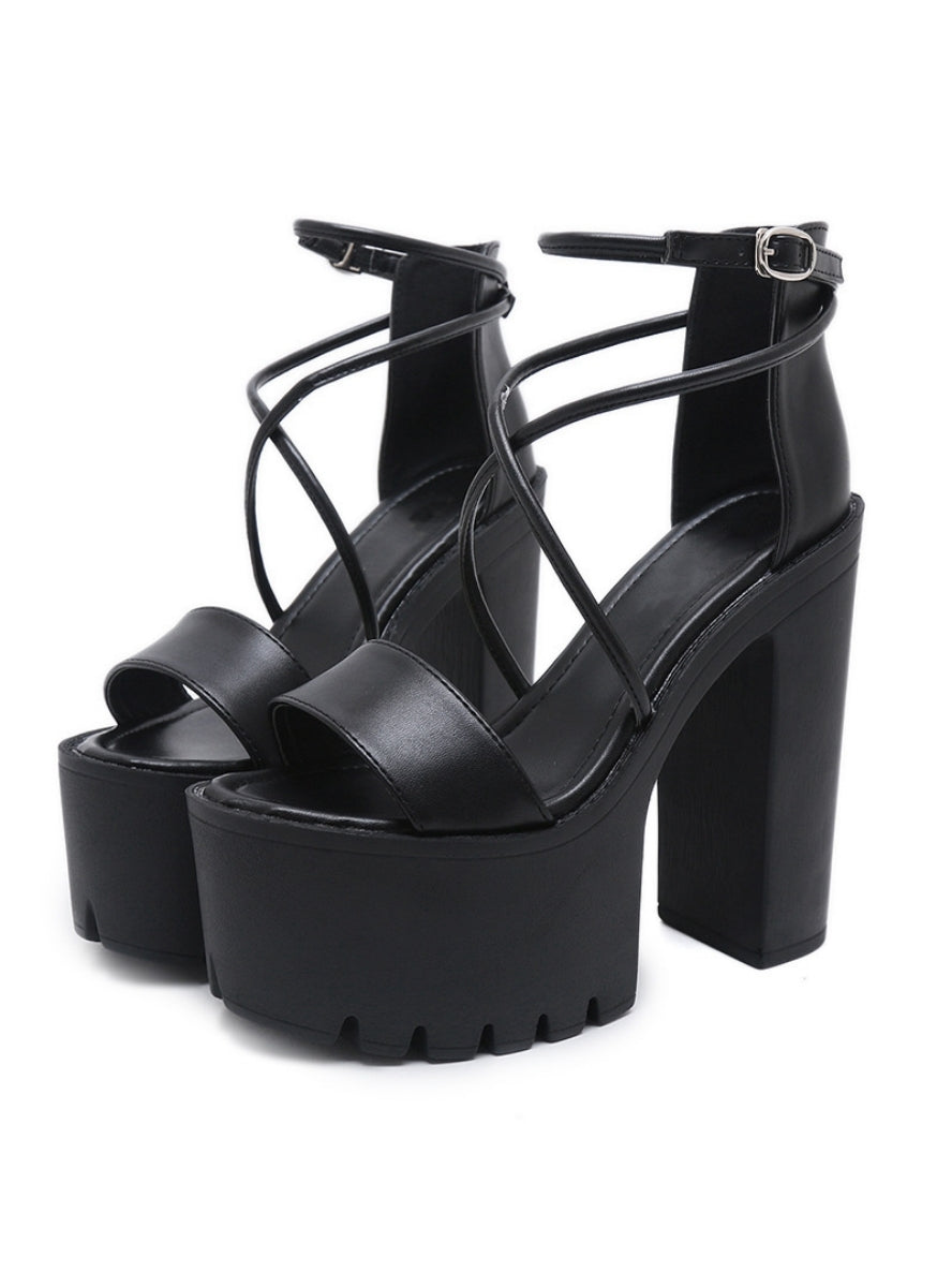 Cross-strap Waterproof Platform Sandals