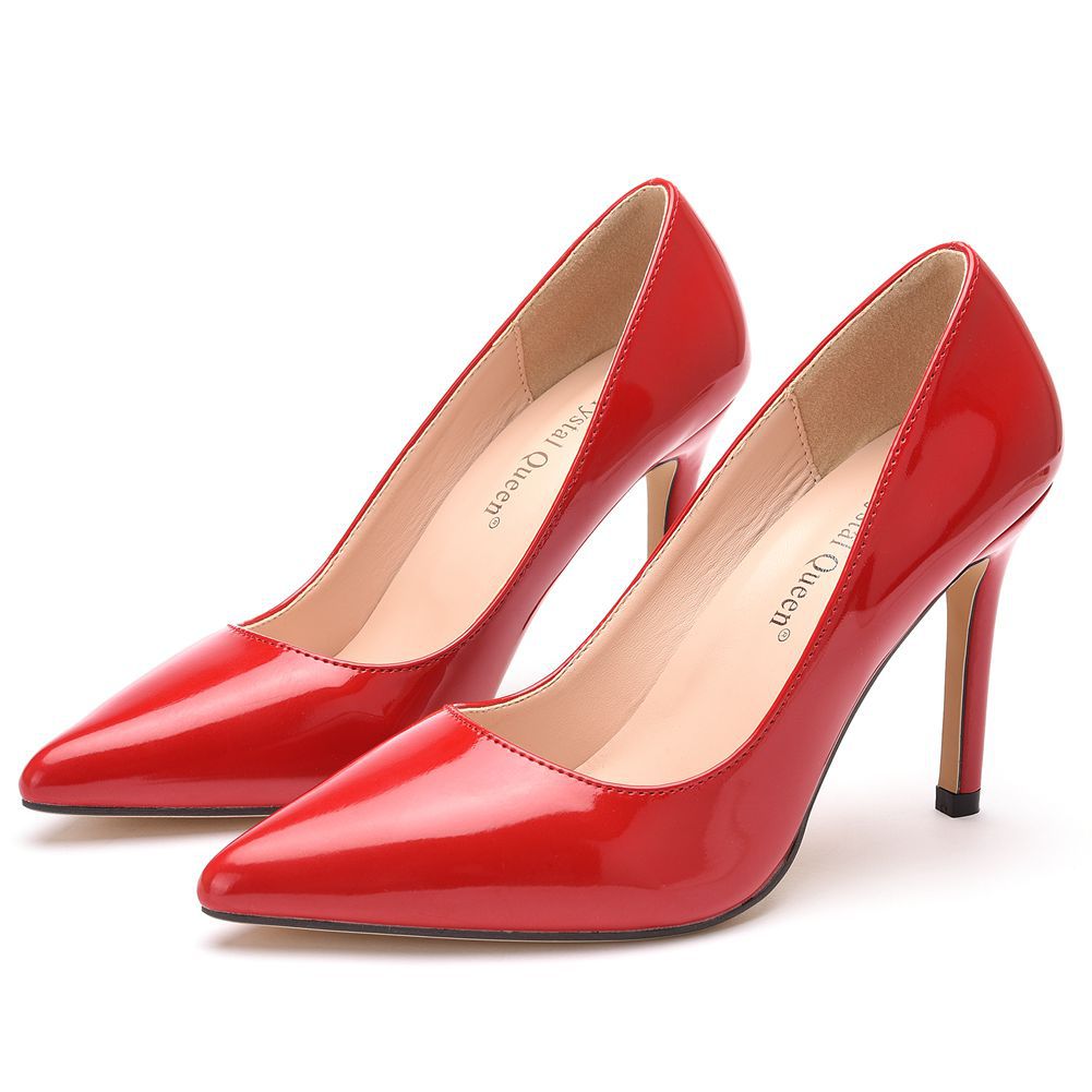 Pointed Patent Leather Stiletto Heels Shoes